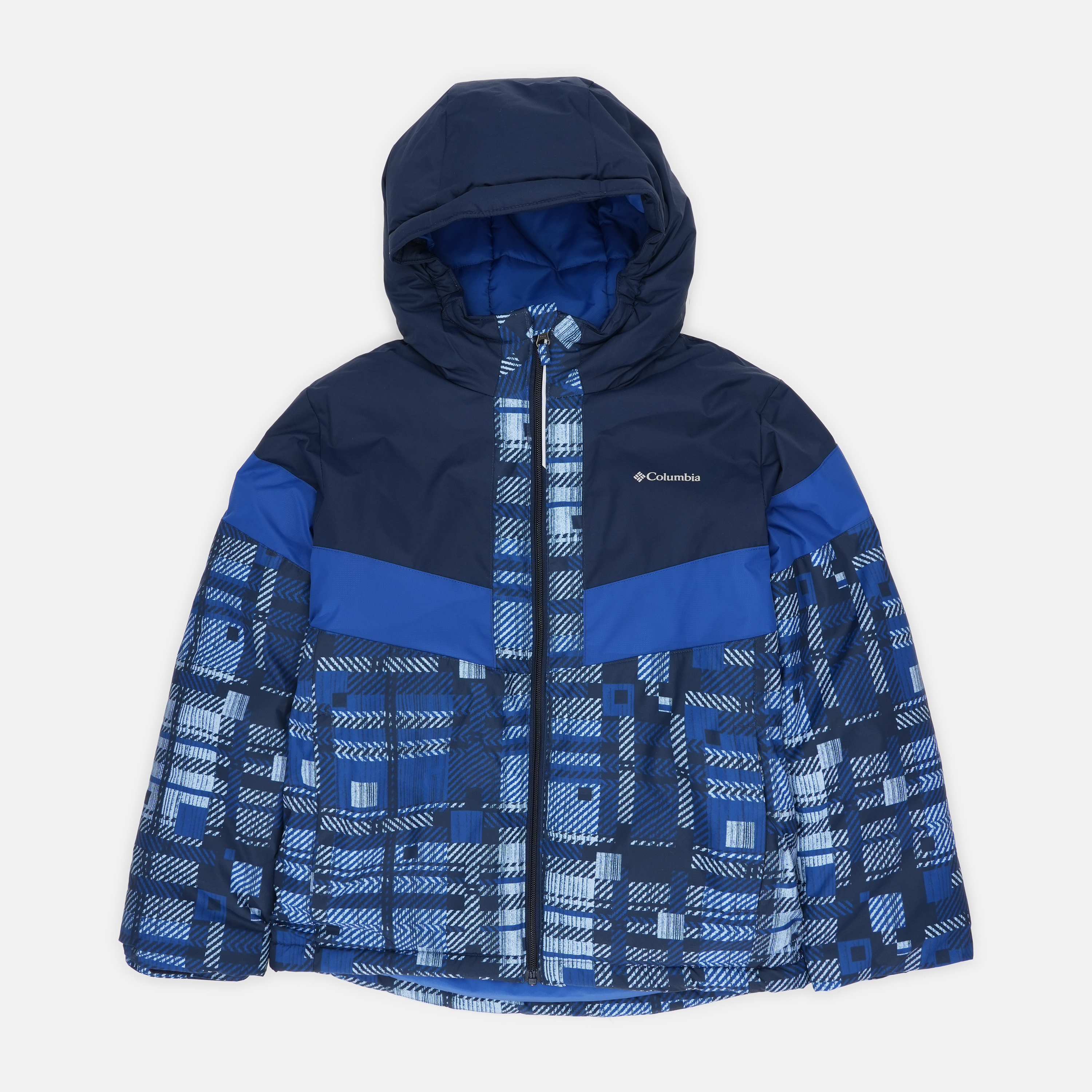 Акція на Підліткова зимова куртка для хлопчика Columbia Lightning Lift III Printed Jacket 2096981-464 164-170 см Синя від Rozetka