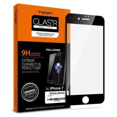 

Стекло защитное Spigen iPhone SE/8/7 FC, Black (1 Pack)