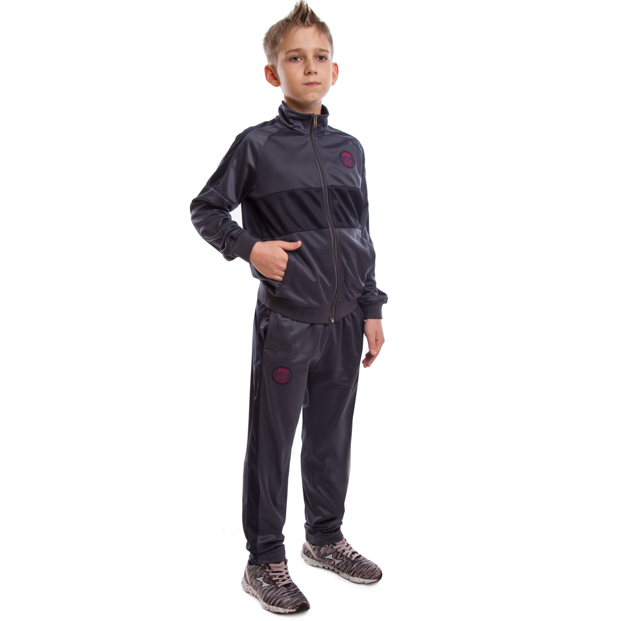 

Костюм спортивный детский ПСЖ PSG для мальчика для футбола утепленный LIDONG Черный (LD-6133K-PSG) 26