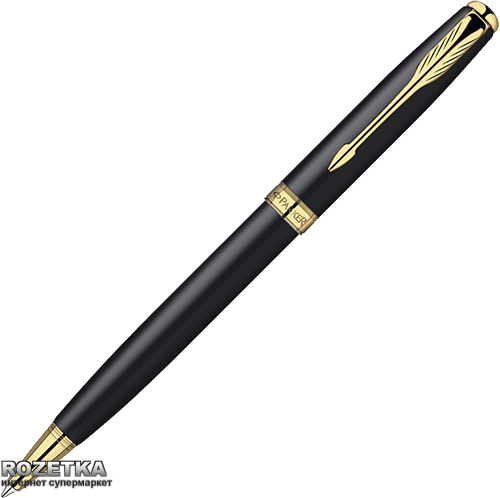 

Ручка шариковая Parker Sonnet 08 Matte Black BP Синяя Черный корпус (84 432)