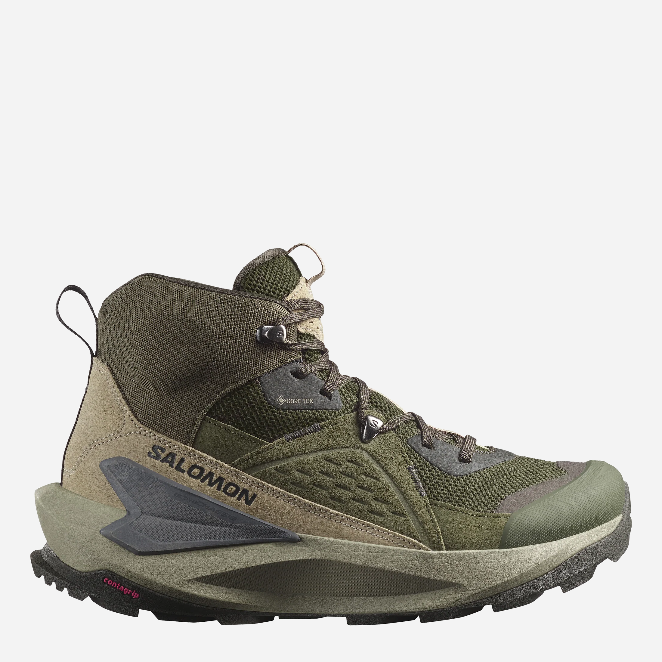 Акція на Чоловічі черевики для трекінгу з Gore-Tex Salomon Elixir Mid Gtx L47697800 45.5 (11US/10.5UK) 29 см Зелені від Rozetka