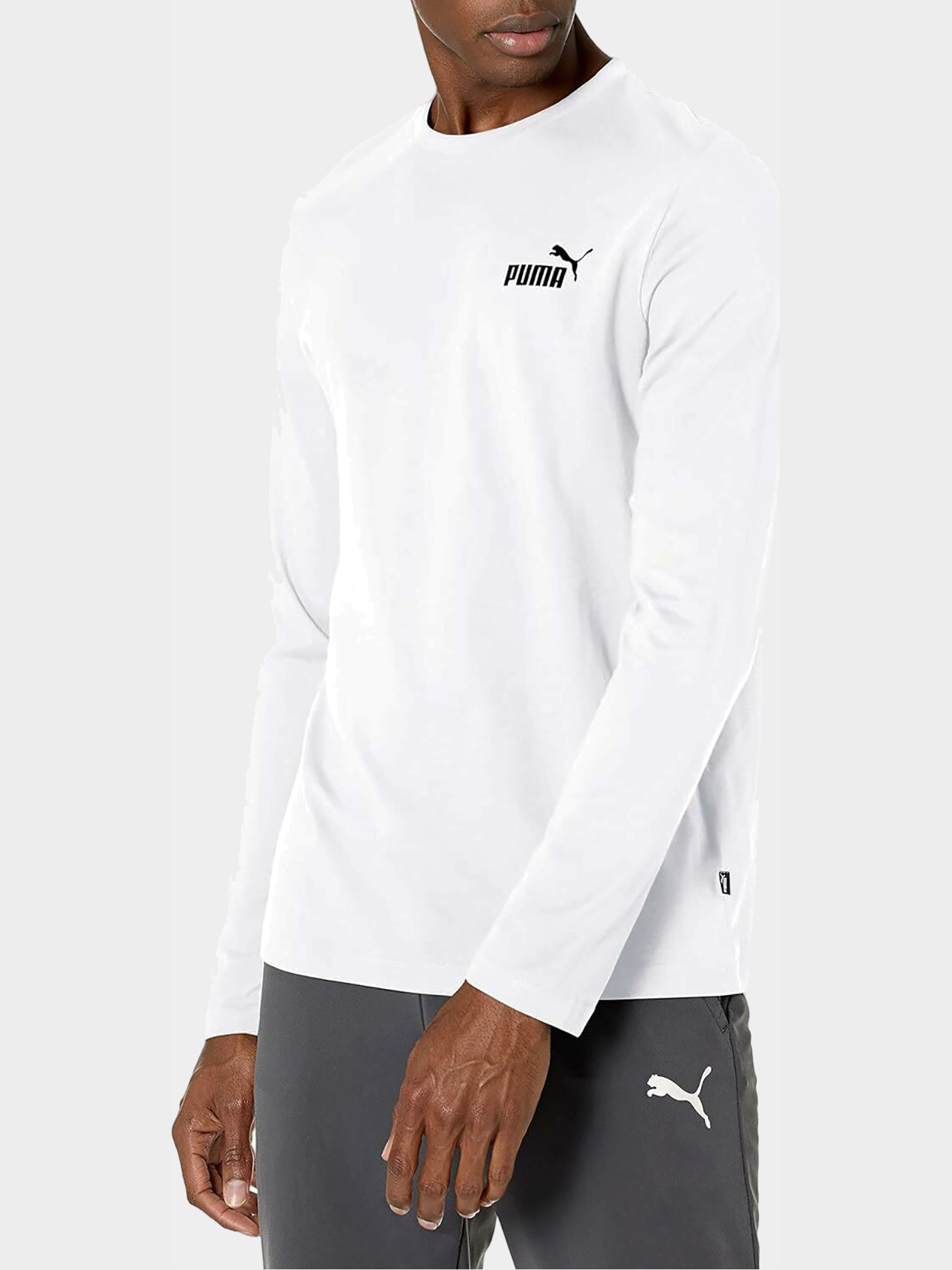 Акція на Лонгслів чоловічий Puma Essentials Tee 58667202 M Білий від Rozetka