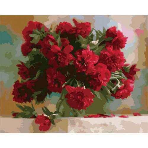 

Картина по номерам Идейка Красные пионы 50x40