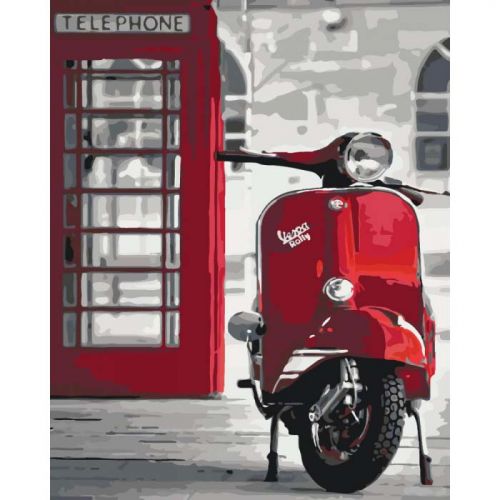 

Картина по номерам Идейка Легендарная Vespa 50x40