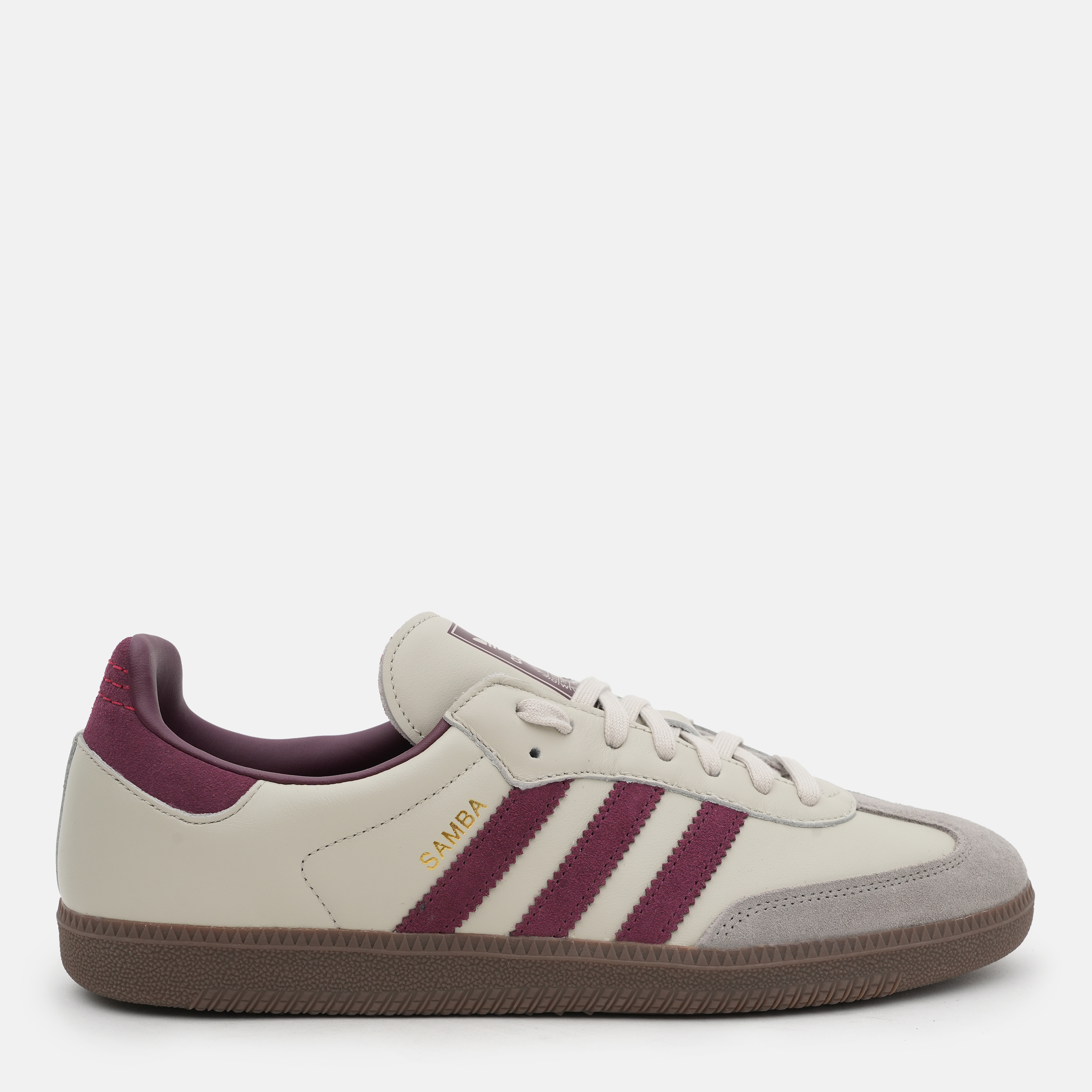 Акція на Чоловічі кеди низькі Adidas Samba Og ID1482 43.5 (9UK) 27.5 см Putgre/Maroon/Goldmt від Rozetka