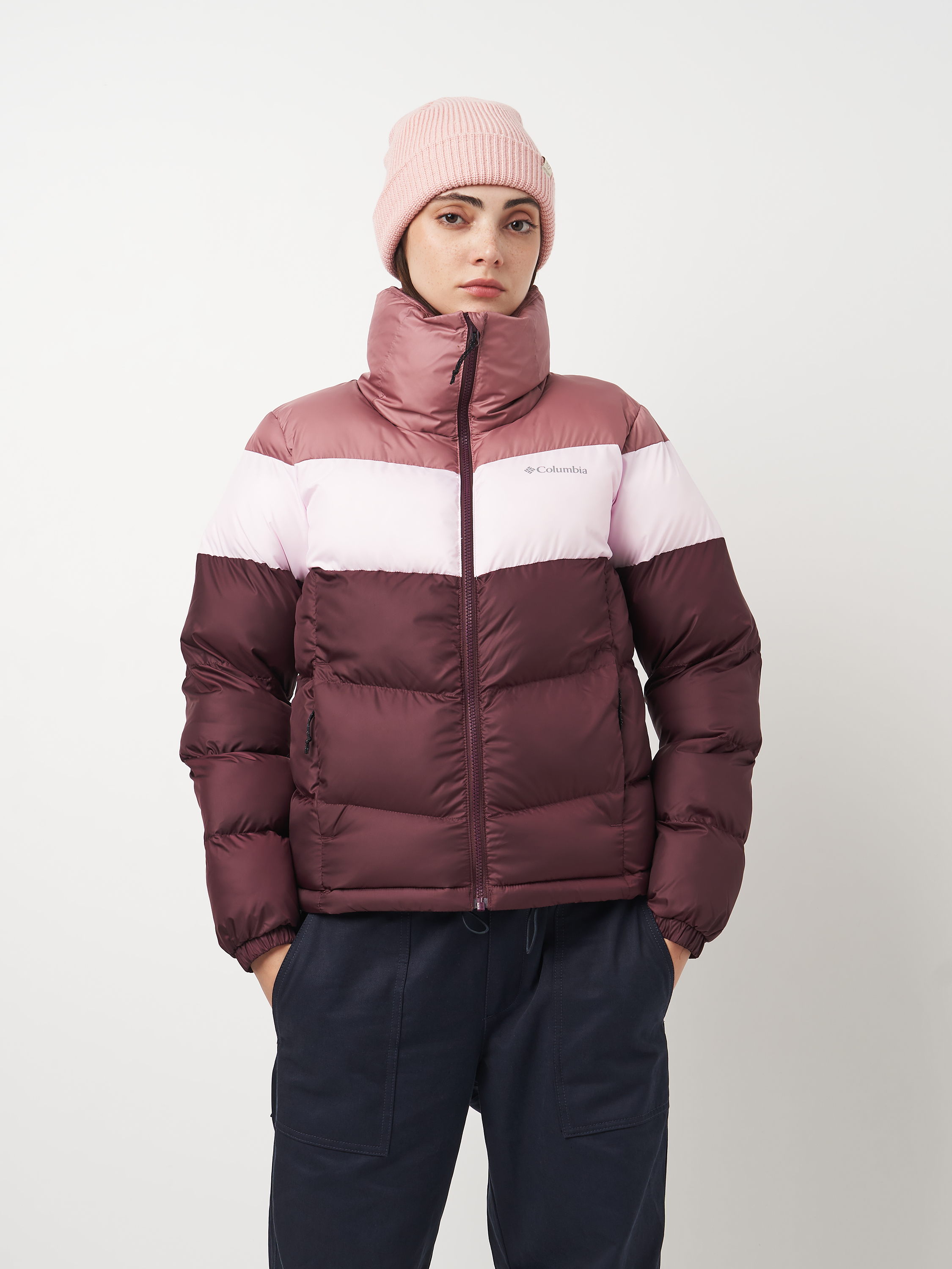 Акція на Куртка демісезонна коротка жіноча Columbia Omni-Shield Puffect II Colorblock Jacket 2088481-607 XL Темно-бордова від Rozetka