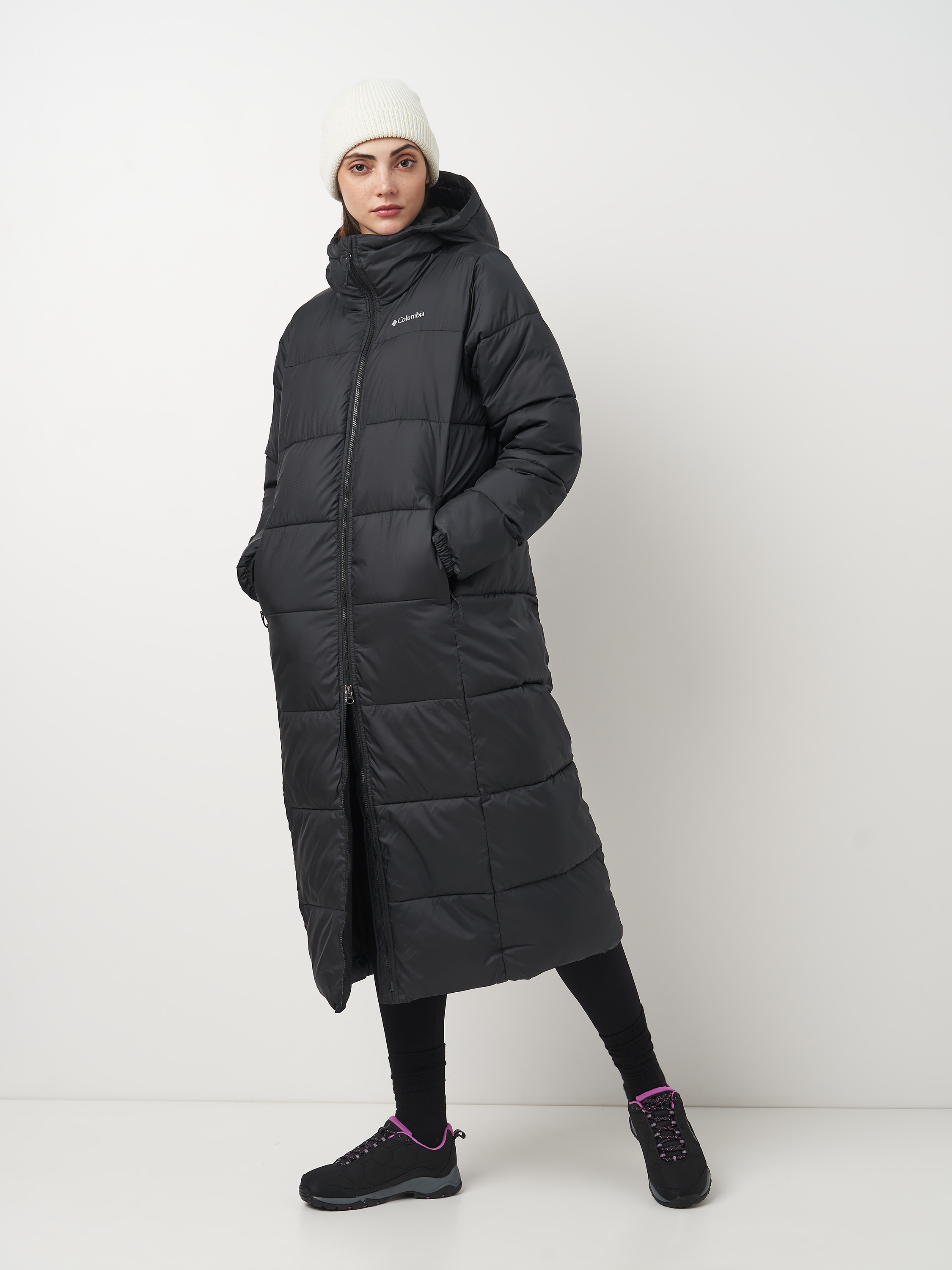 Акція на Куртка зимова довга жіноча Columbia Omni-Shield Puffect II Long Jacket 2088451-010 S Чорна від Rozetka