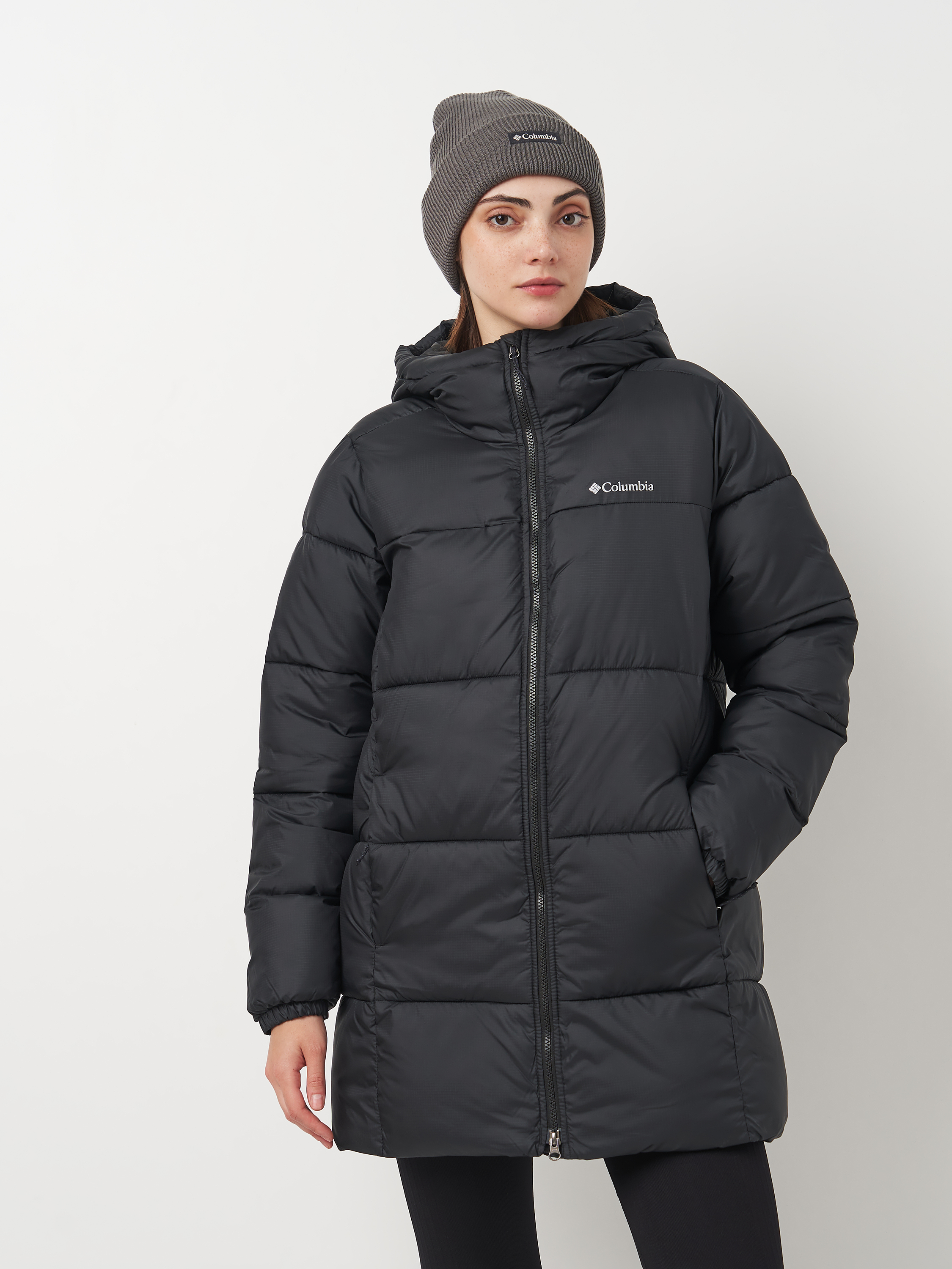 Акція на Куртка зимова жіноча Columbia Omni-Shield Puffect II Mid Hooded Jacket 2088471-010 XL Чорна від Rozetka