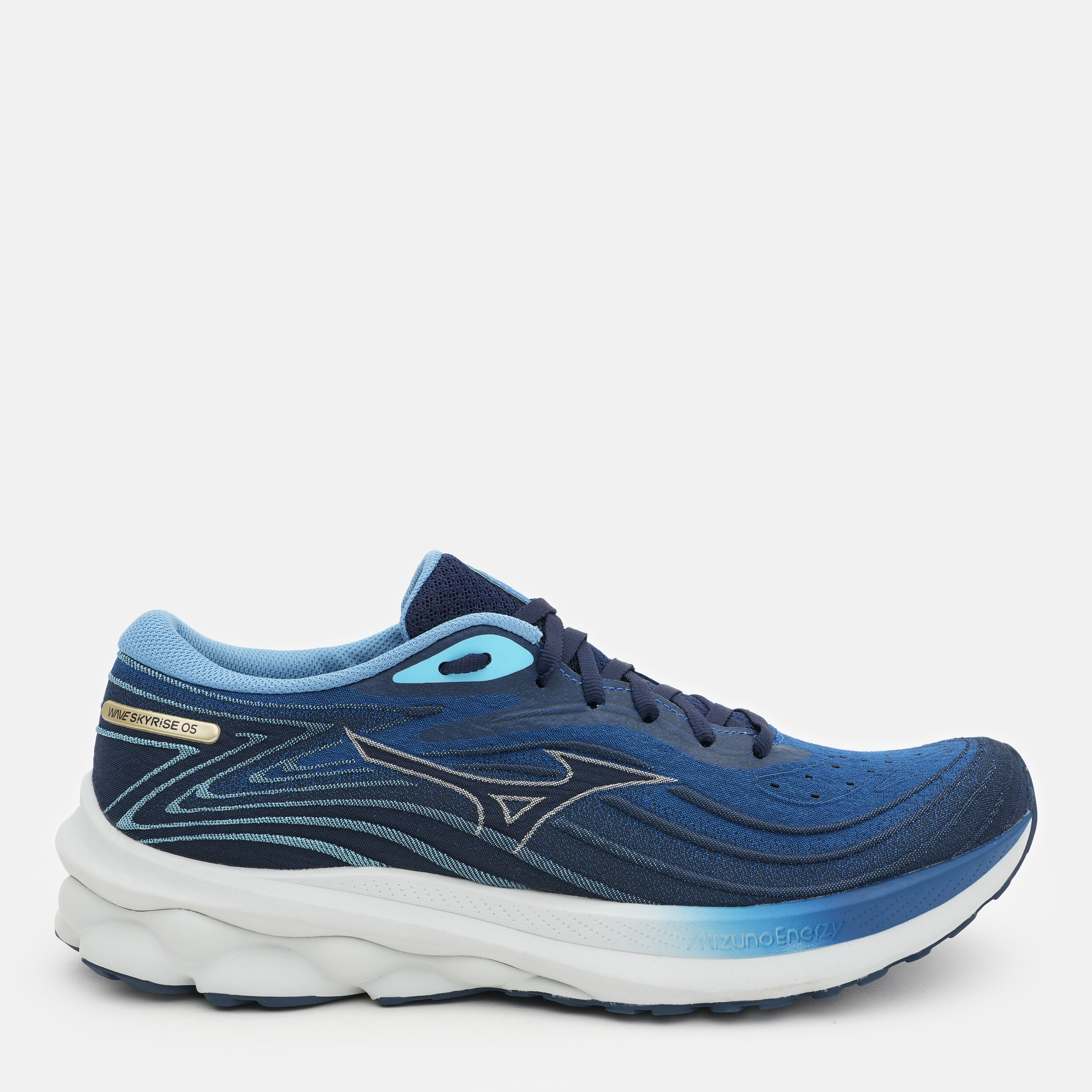 Акція на Чоловічі кросівки для бігу Mizuno Wave Skyrise 5 J1GC240951 41 (7.5UK) 26.5 см Classic Blue/Plein Air/River Blue від Rozetka