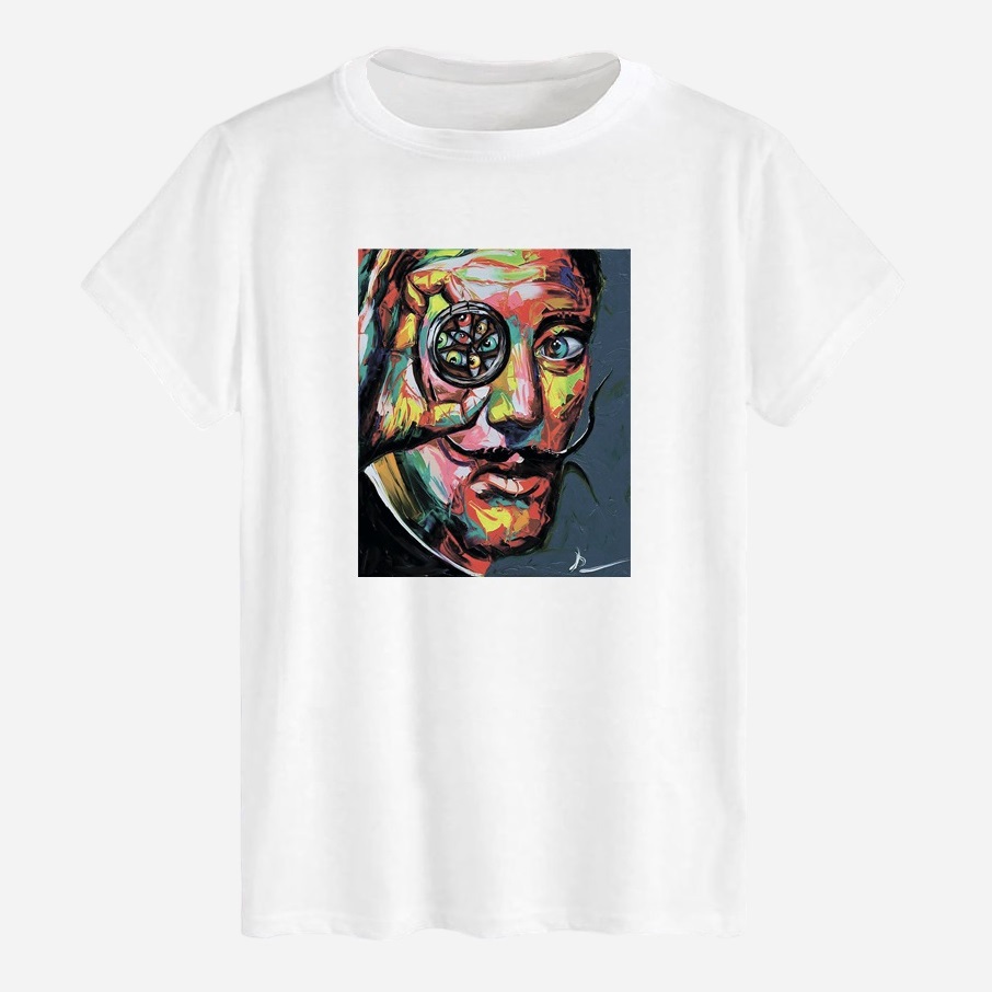 Акція на Футболка бавовняна довга чоловіча Likey Salvador Dali M150-0144 3XL Біла від Rozetka