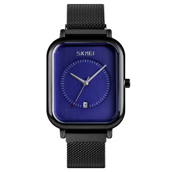 

Женские кварцевые часы Skmei Black наручные классические на стальном браслете + коробка (1080-0583)