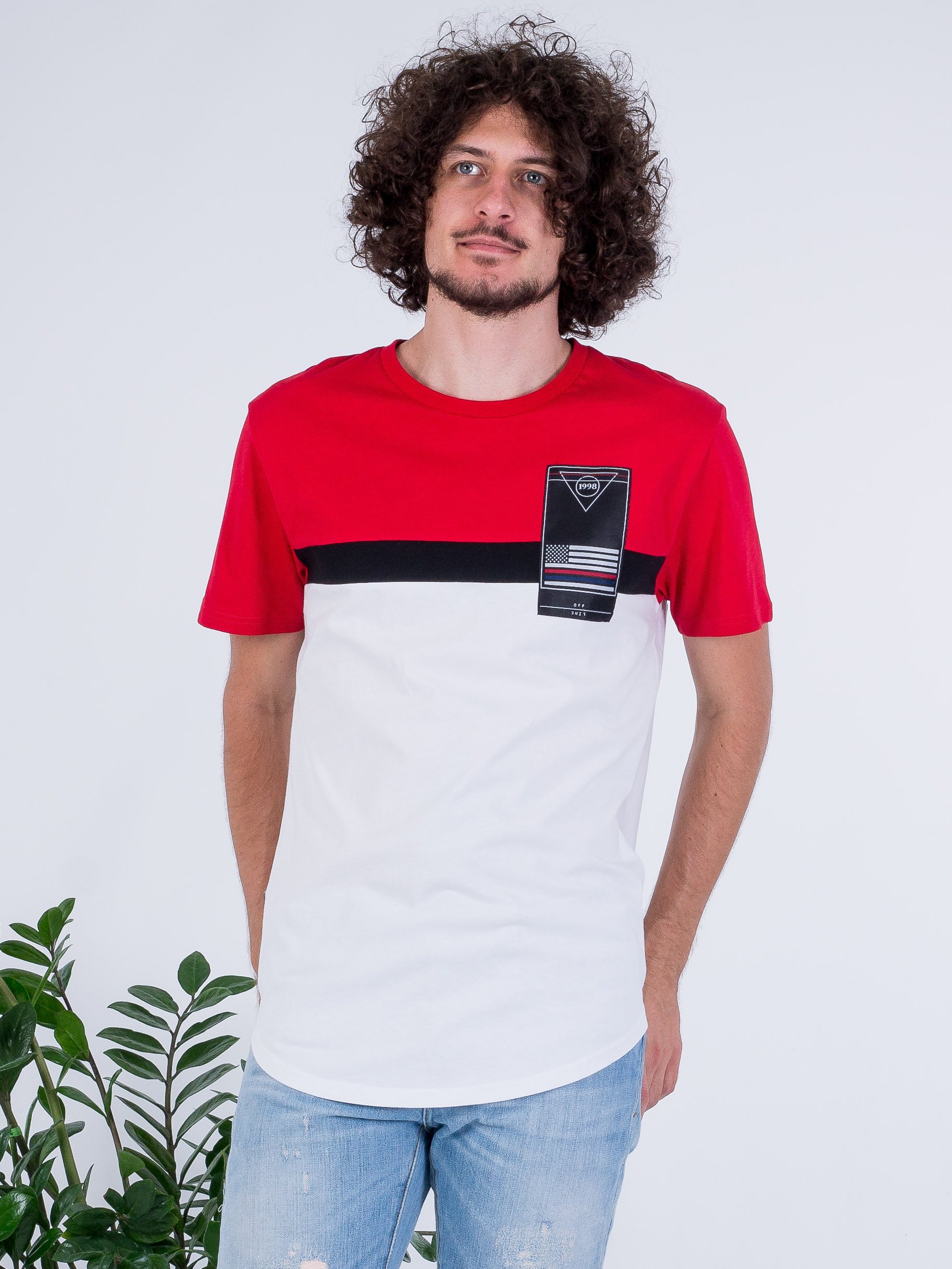 

Футболка с нашивкой "Off line 1998" United Clothing MC/220720-17 M Белый