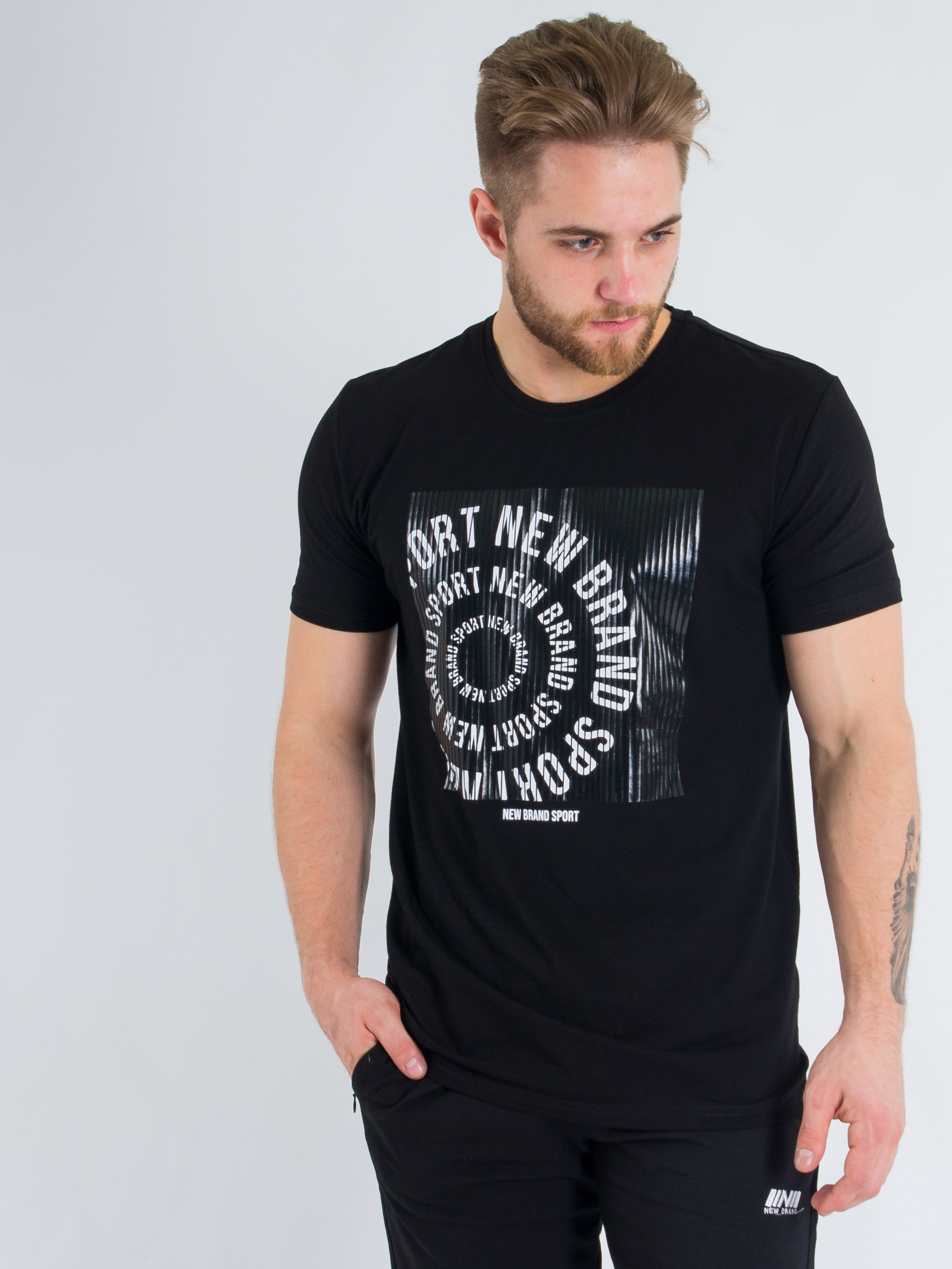 

Футболка New Brand 02793 S Черный