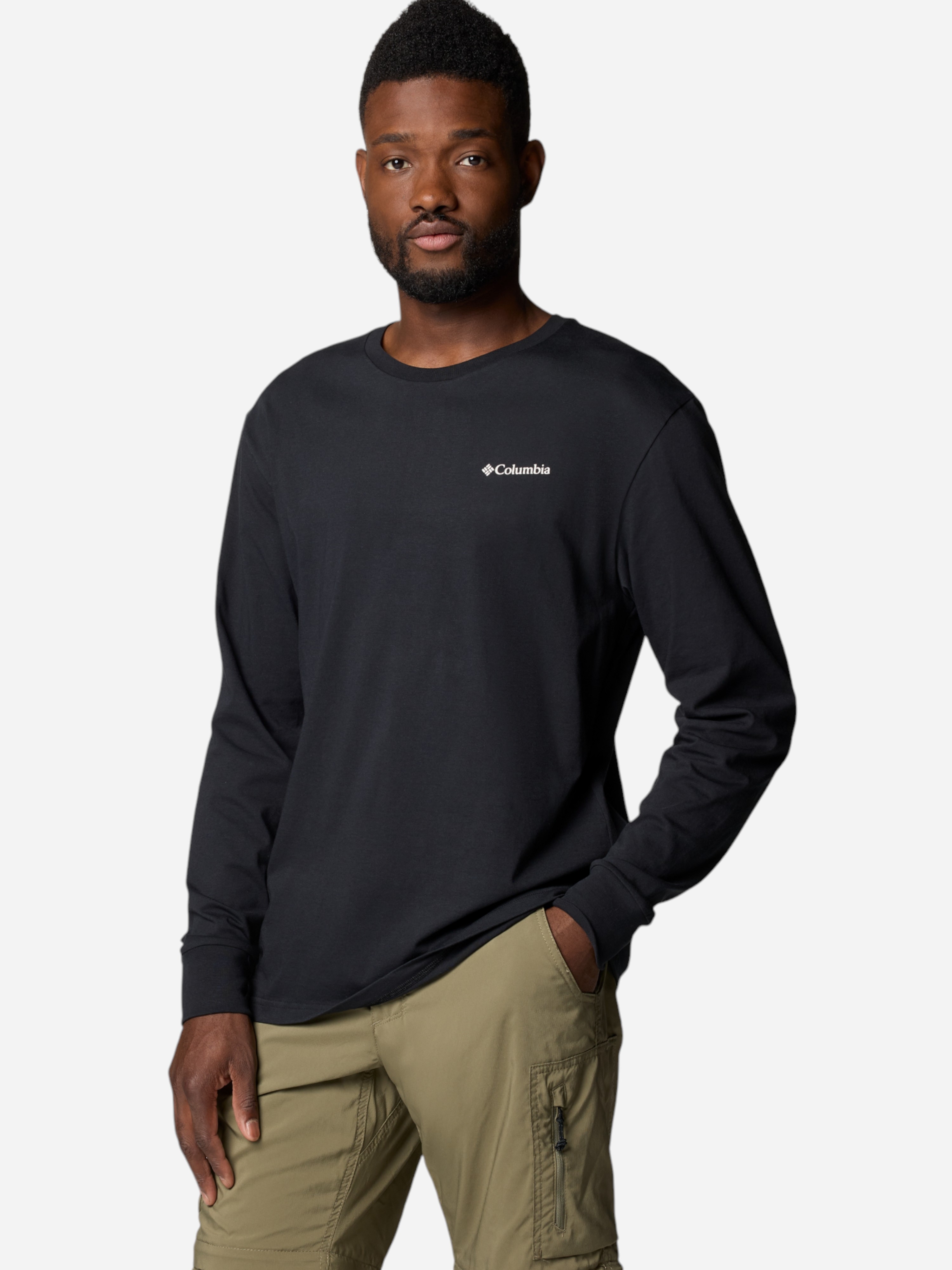 Акція на Лонгслів чоловічий Columbia North Cascades Long Sleeve Tee 1834021008 XL Чорний від Rozetka