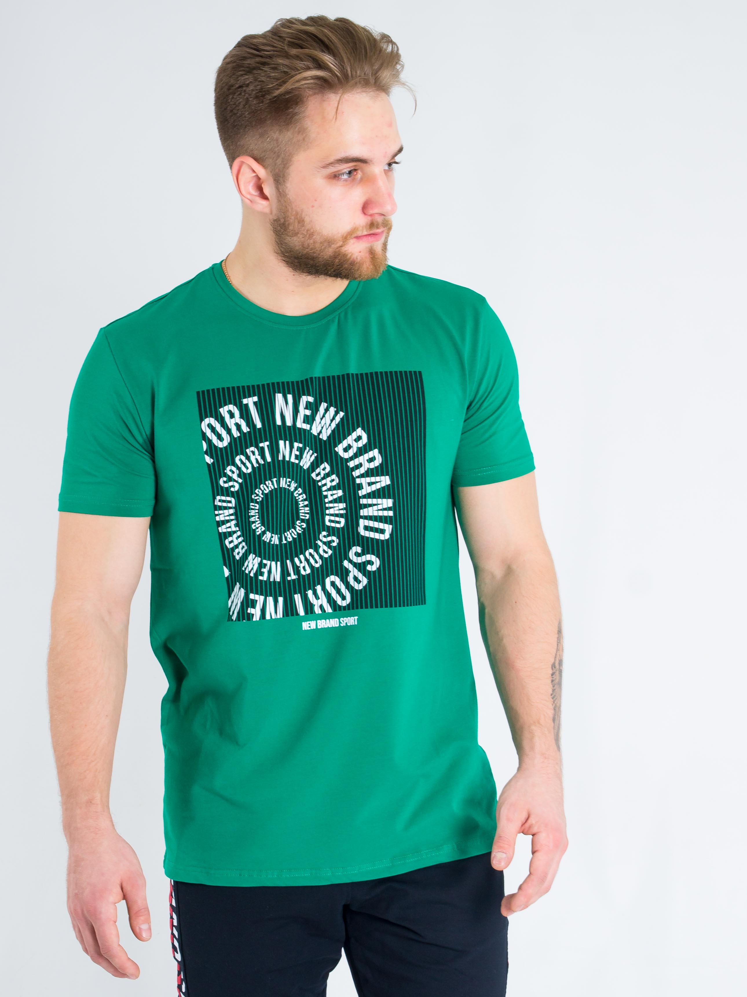

Футболка New Brand 02793  Зеленый, Футболка New Brand 02793 L Зеленый