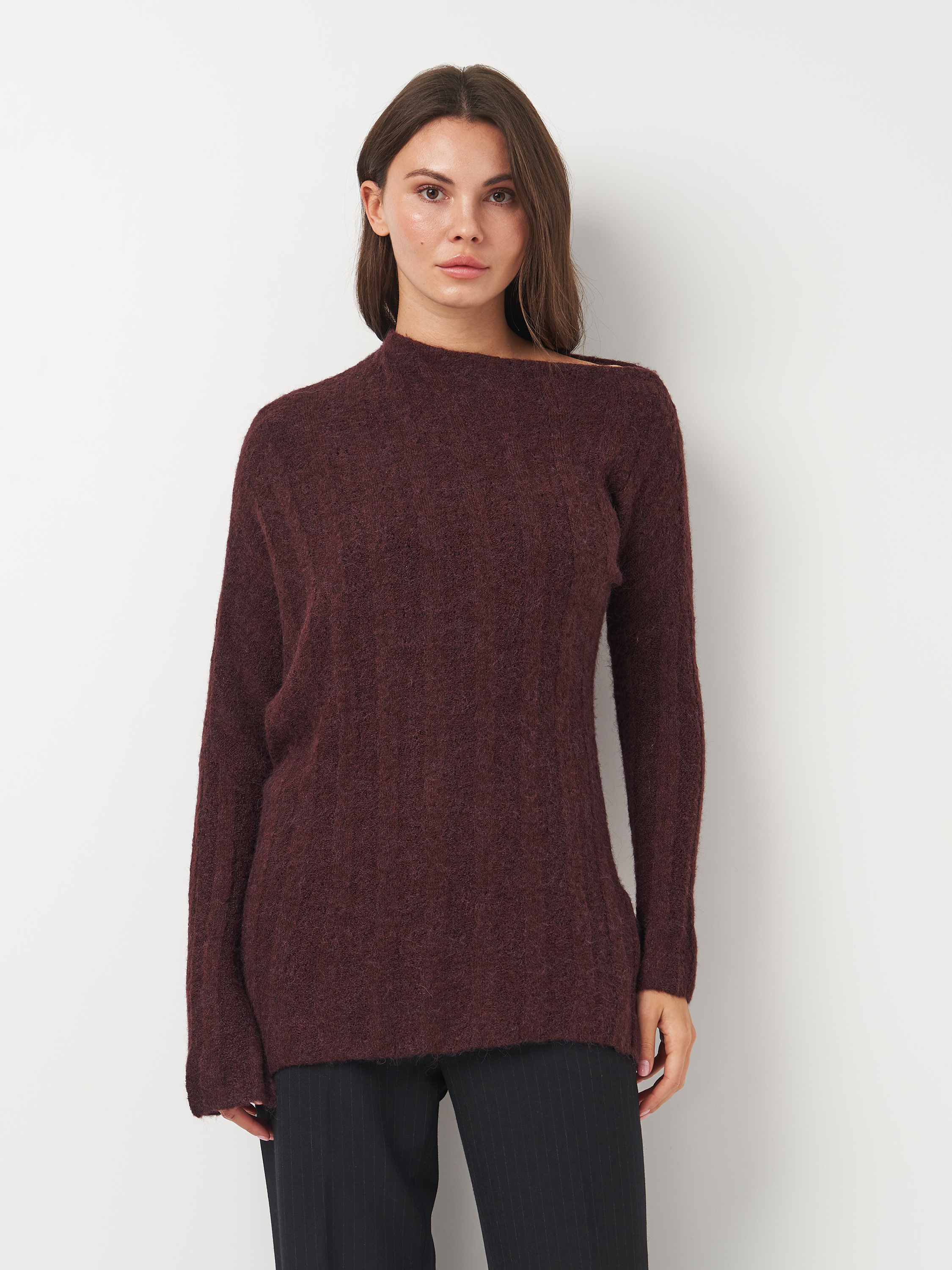 Акція на Светр жіночий Zara 5755/121 M Бордовий від Rozetka