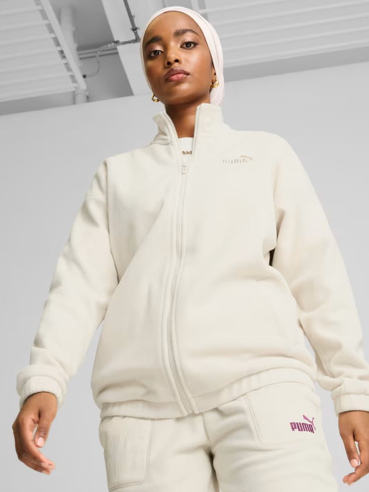 Акція на Толстовка на блискавці утеплена жіноча Puma Essentials Elevated 68153187 2XL Блакитна від Rozetka