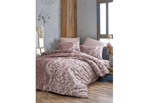 

Комплект постельного белья Majoli Grand Brown 200x220 Коричневый