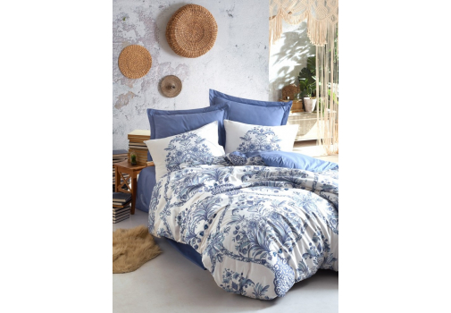 

Комплект постельного белья Cotton box Bohem Egina 200x220 Бело-синий