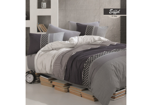 

Комплект постельного белья Majoli Eiffel v1 200x220 Серый