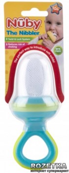 

Ниблер с защитным колпачком Nuby 6+ Синий (5397(blue)) (5414959022375)
