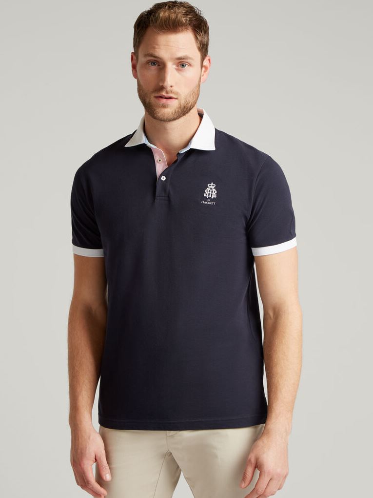 

Рубашка поло с контрастной отделкой Henley Hackett HM562598-595  Синий, Рубашка поло с контрастной отделкой Henley Hackett HM562598-595 XL Синий