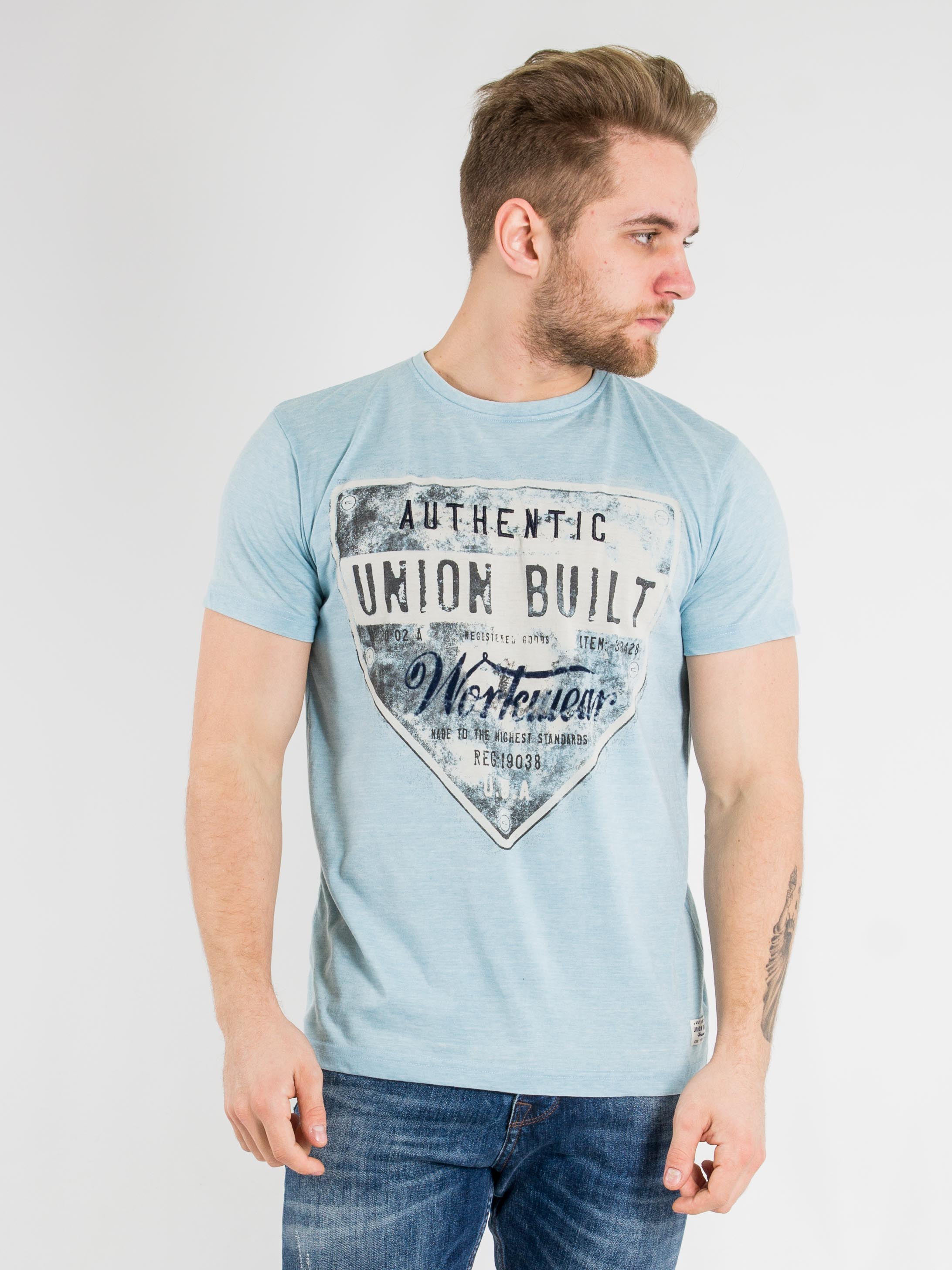 

Футболка Authentic Peacocks MC/NA0320-2  Голубой, Футболка Authentic Peacocks MC/NA0320-2 S Голубой