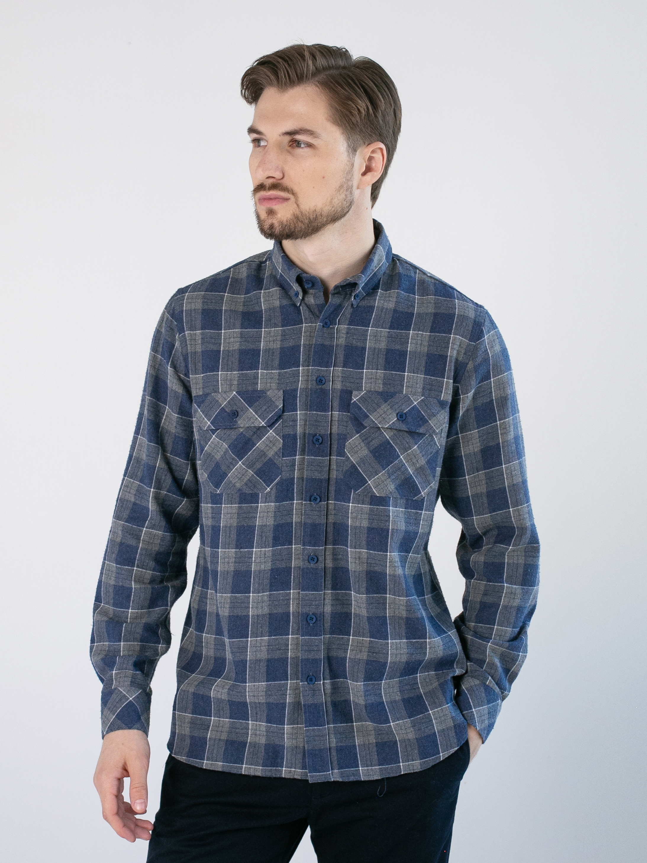 Акція на Сорочка бавовняна чоловіча Garrt Grey Tartan 81SH0029GR S Сіра від Rozetka