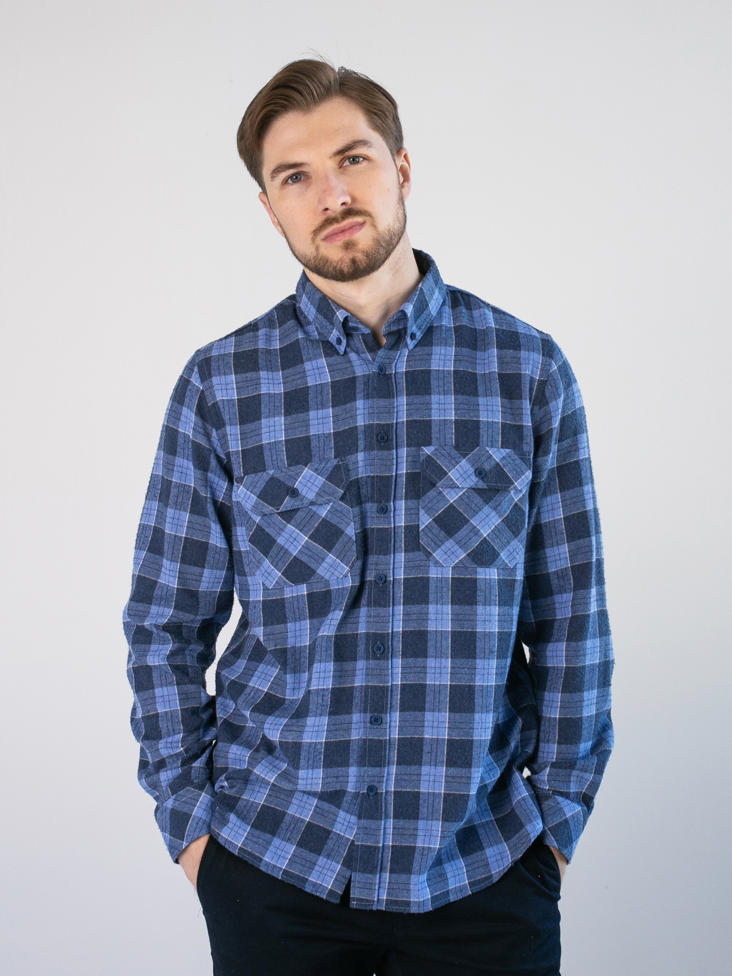 Акція на Сорочка бавовняна чоловіча Garrt Blue Tartan 81SH0029BL M Синя від Rozetka