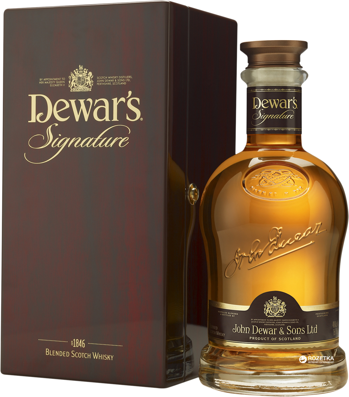 Виски Dewar's Signature 21 год выдержки 0.75 л 40% в подарочной ...