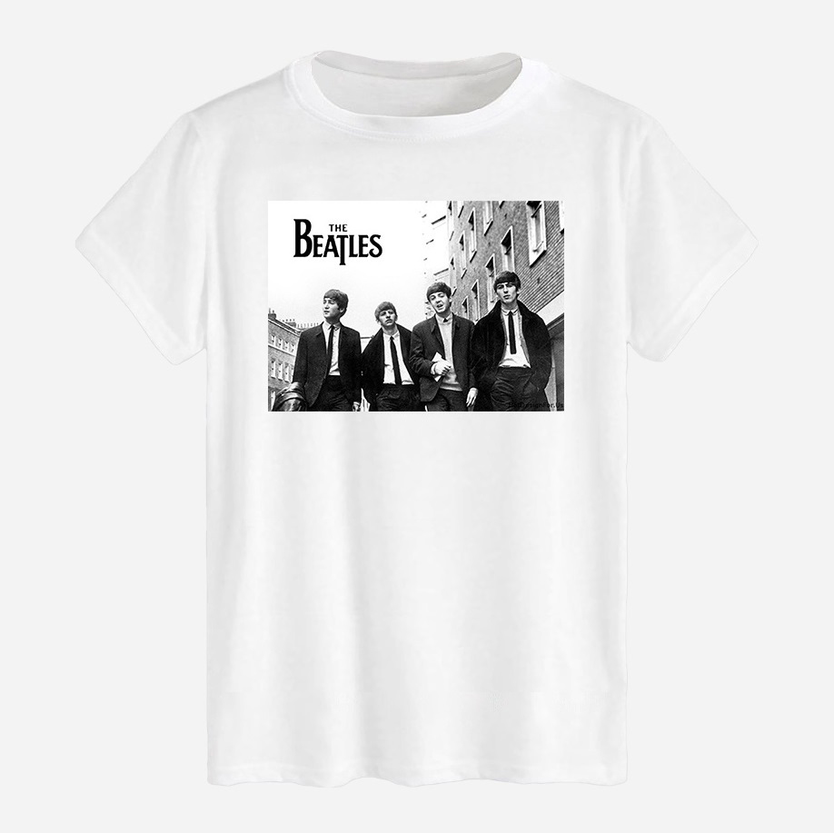 Акція на Футболка бавовняна довга чоловіча Likey The Beatles M150-0427 3XL Біла від Rozetka