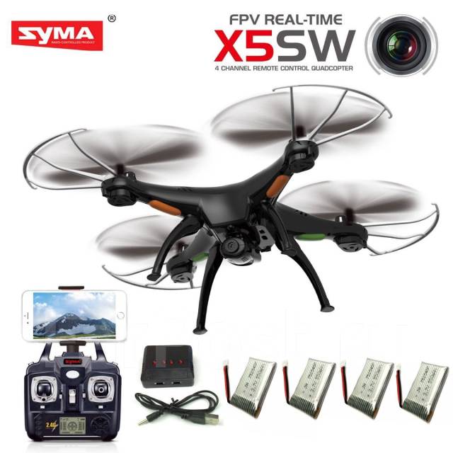 

Квадрокоптер с Wi-Fi Камерой Syma X5SW Супербюджетный Радиоуправляемый Гироскоп Чёрный (АВ30701)