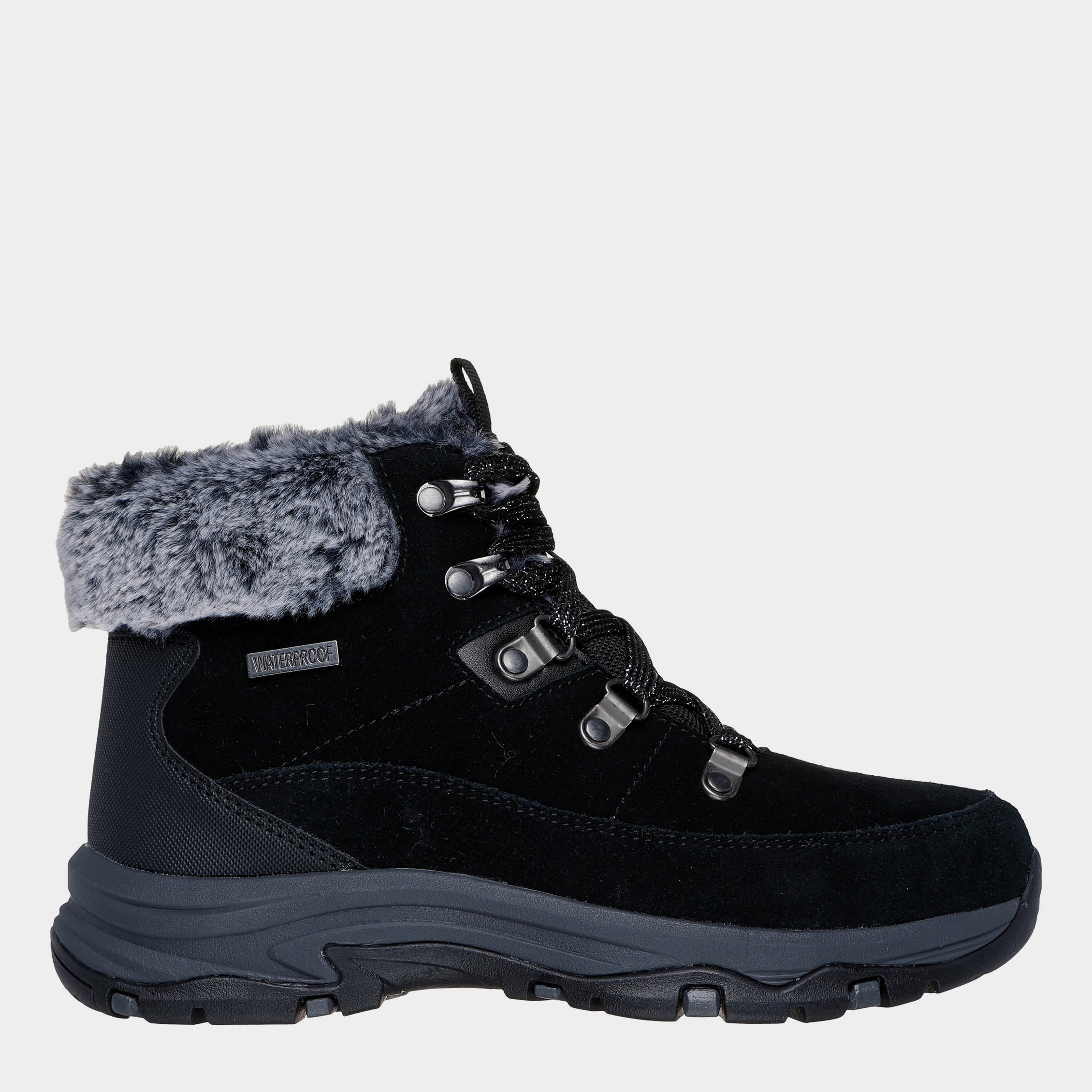 Акція на Жіночі зимові черевики низькі Skechers 167882 BLK 41 (11US) 28 см Чорні від Rozetka