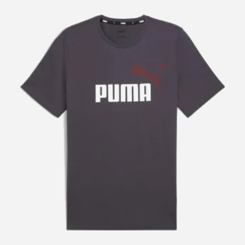 Акція на Футболка бавовняна довга чоловіча Puma Essentials+ 58675969 L Темно-сіра від Rozetka