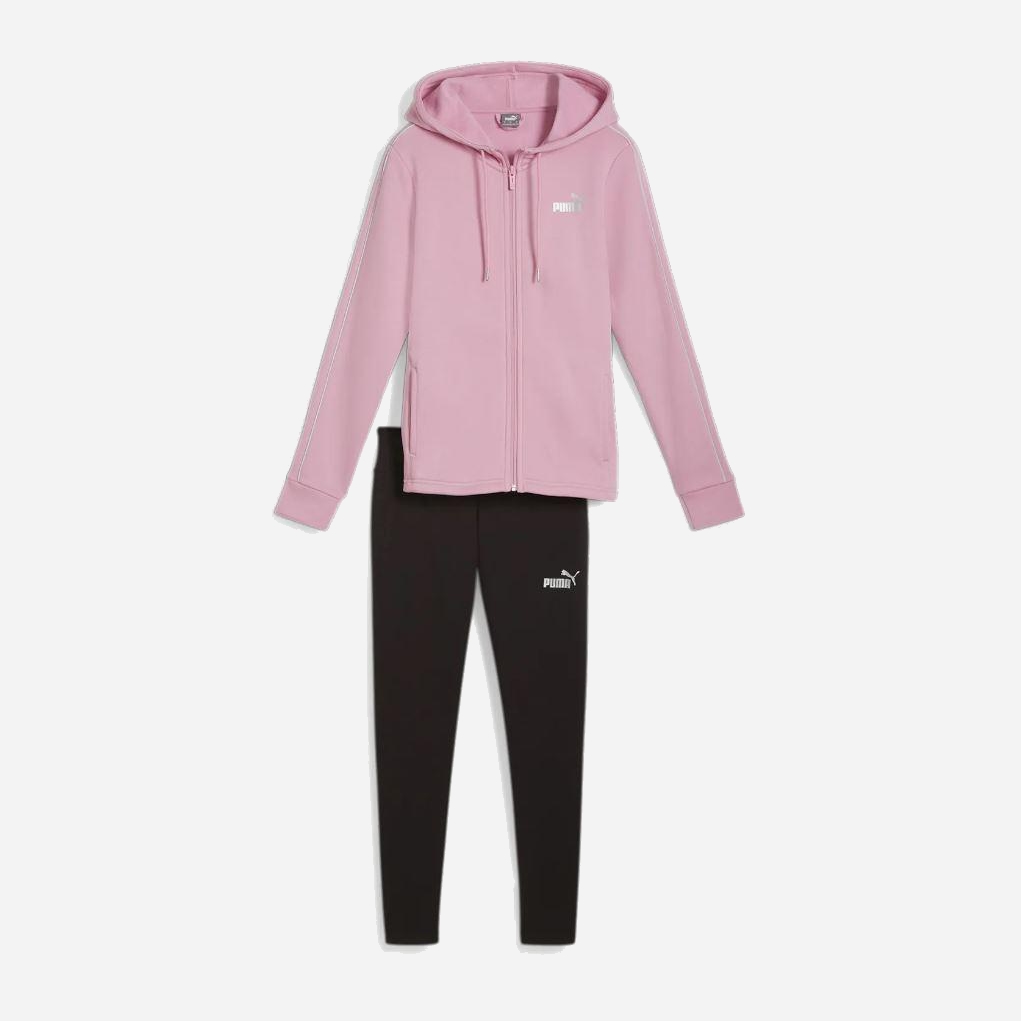 Акція на Спортивний костюм жіночий Puma Tracksuits 68304648 XS Чорний/Розовий від Rozetka