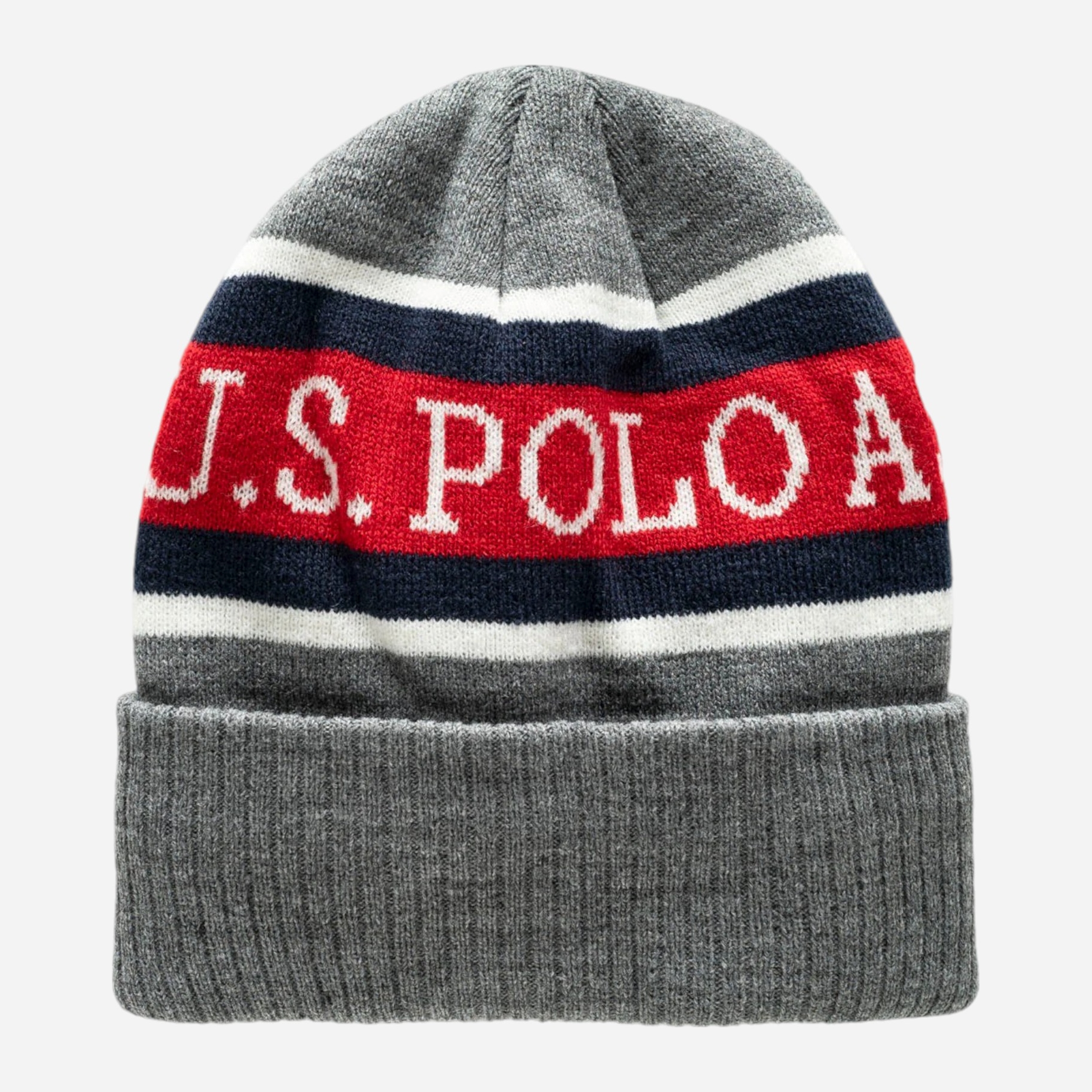 Акція на Шапка чоловіча U.S. Polo Assn 27A319-AA00A One Size Campus heather gray від Rozetka