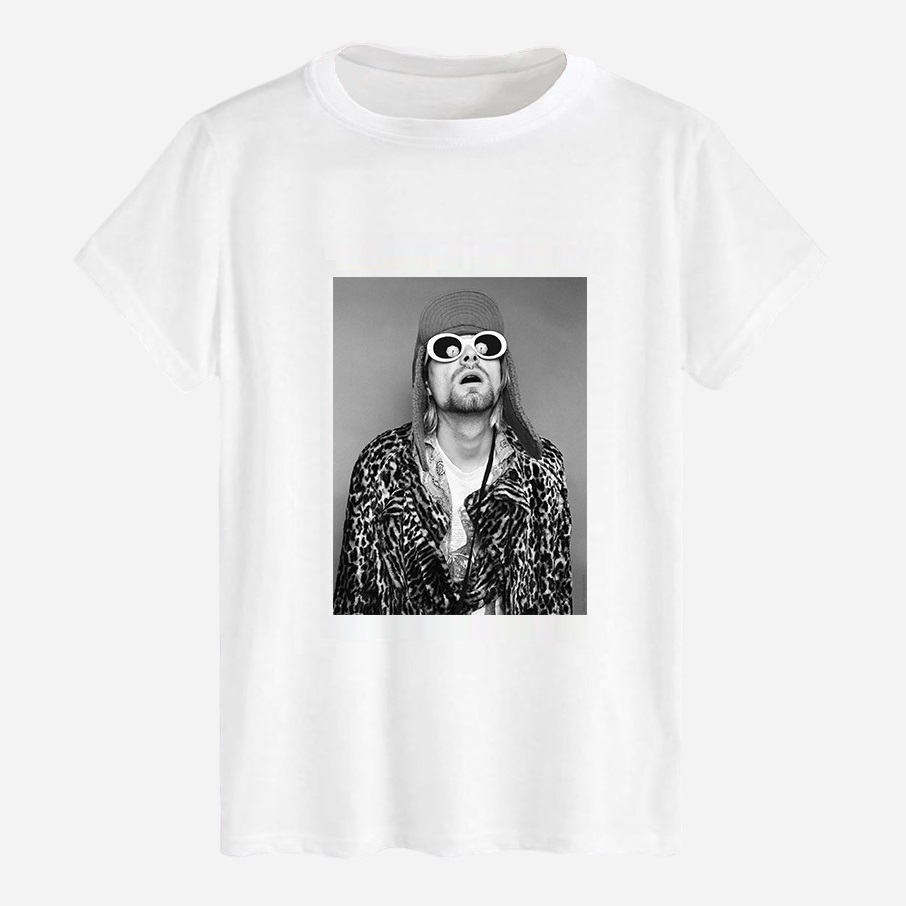 Акція на Футболка бавовняна довга чоловіча Likey Kurt Cobain M150-0411 XXL Біла від Rozetka