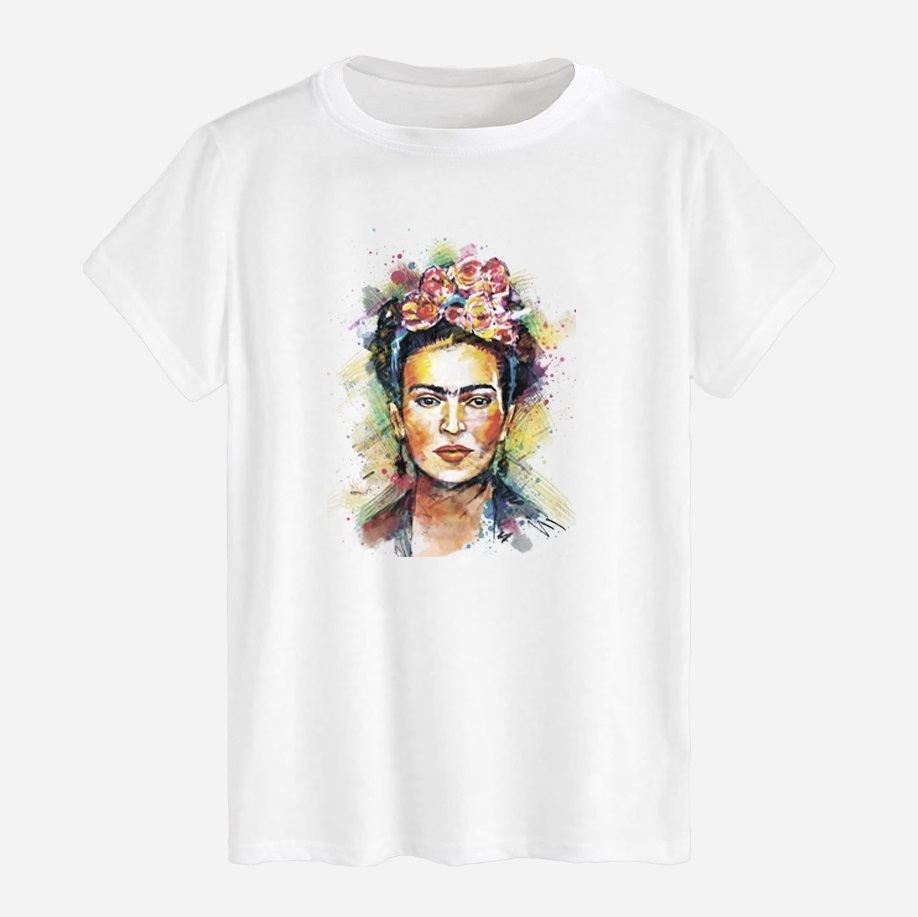 Акція на Футболка бавовняна довга чоловіча Likey Frida Kahlo - Фріда Кало M150-0131 M Біла від Rozetka