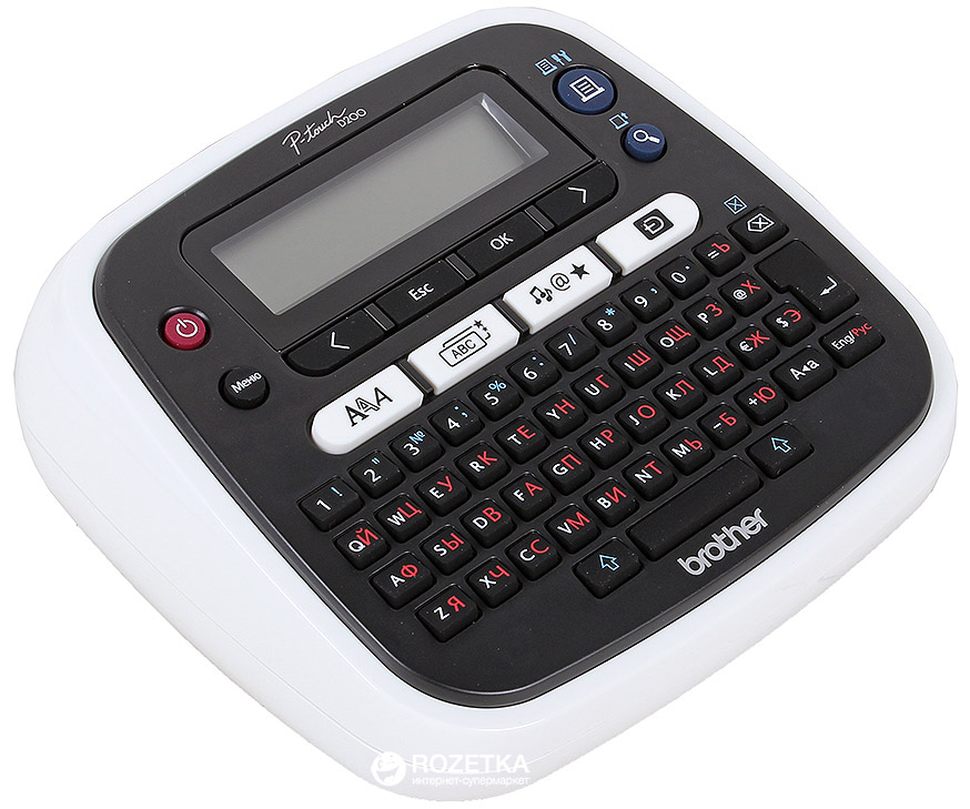 Принтер наклеек Brother PTouch PTD200 BlackWhite (PTD200R1) фото