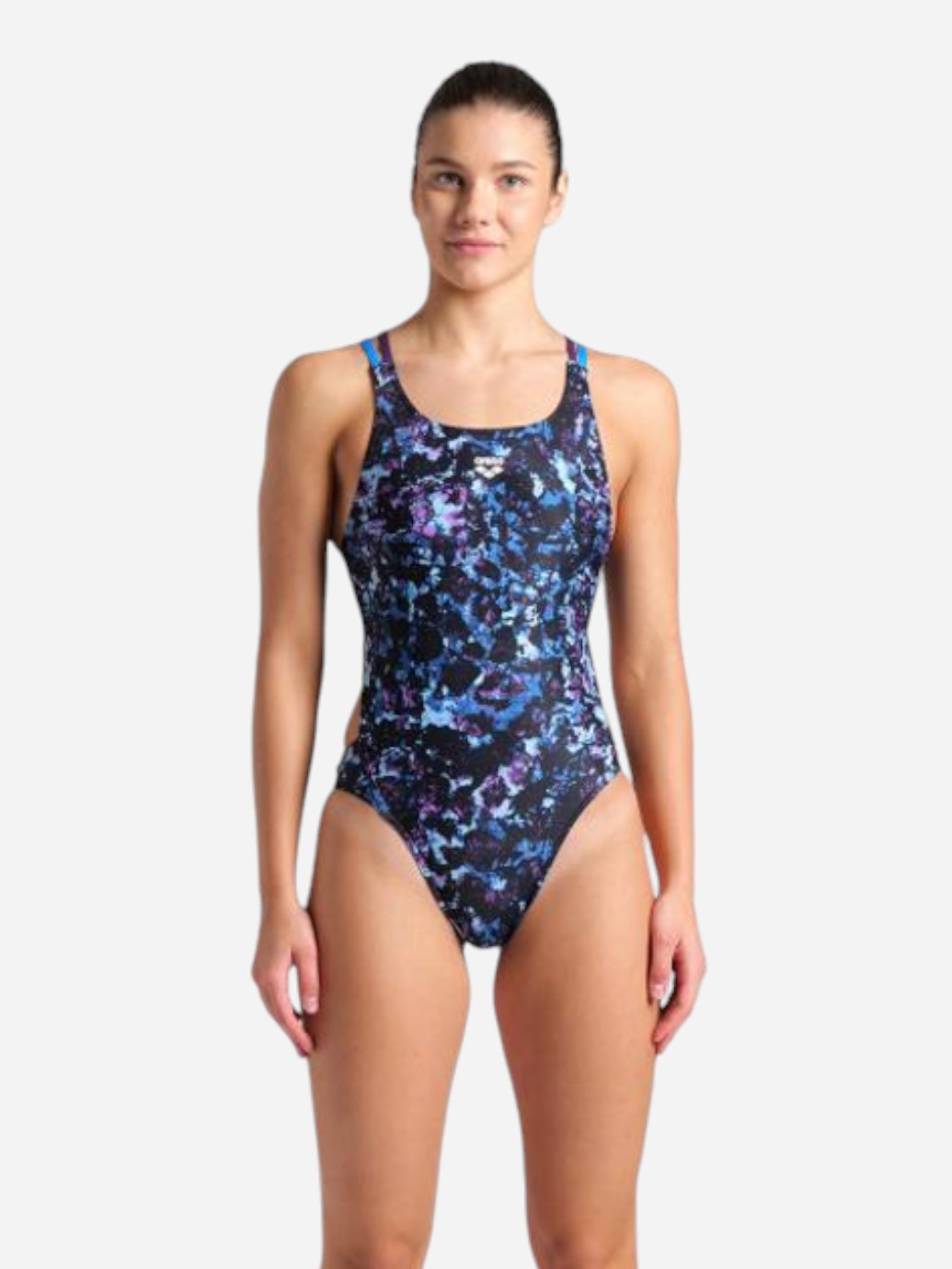 Акція на Купальник суцільний жіночий Arena Rockin Swimsuit Swim Tech Mult 008159-889 40 Різнокольоровий від Rozetka