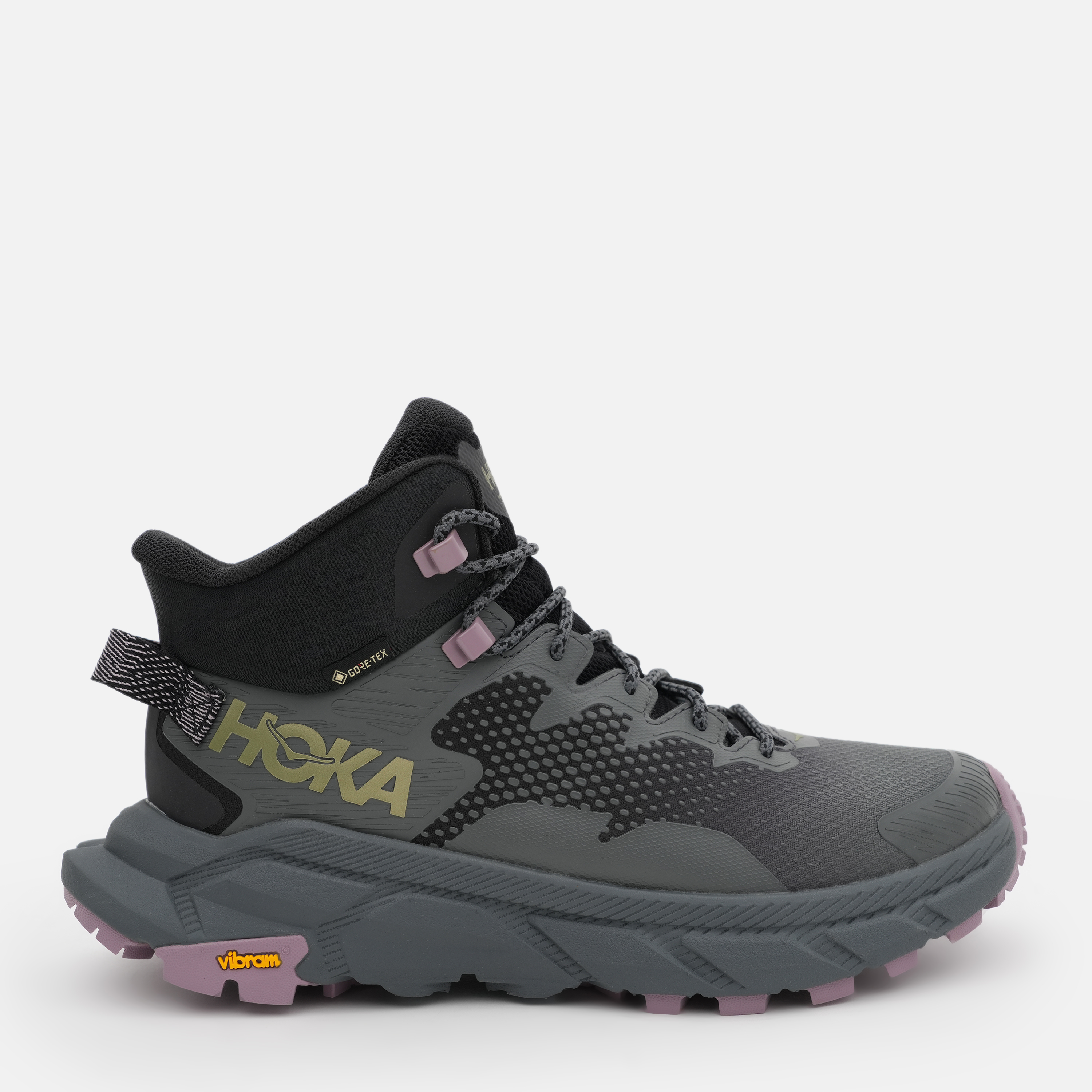 Акція на Жіночі черевики для туризму з Gore-Tex HOKA ONE ONE Trail Code Gtx 1123166F-BCSTL 40 (8US) 25 см Чорні від Rozetka