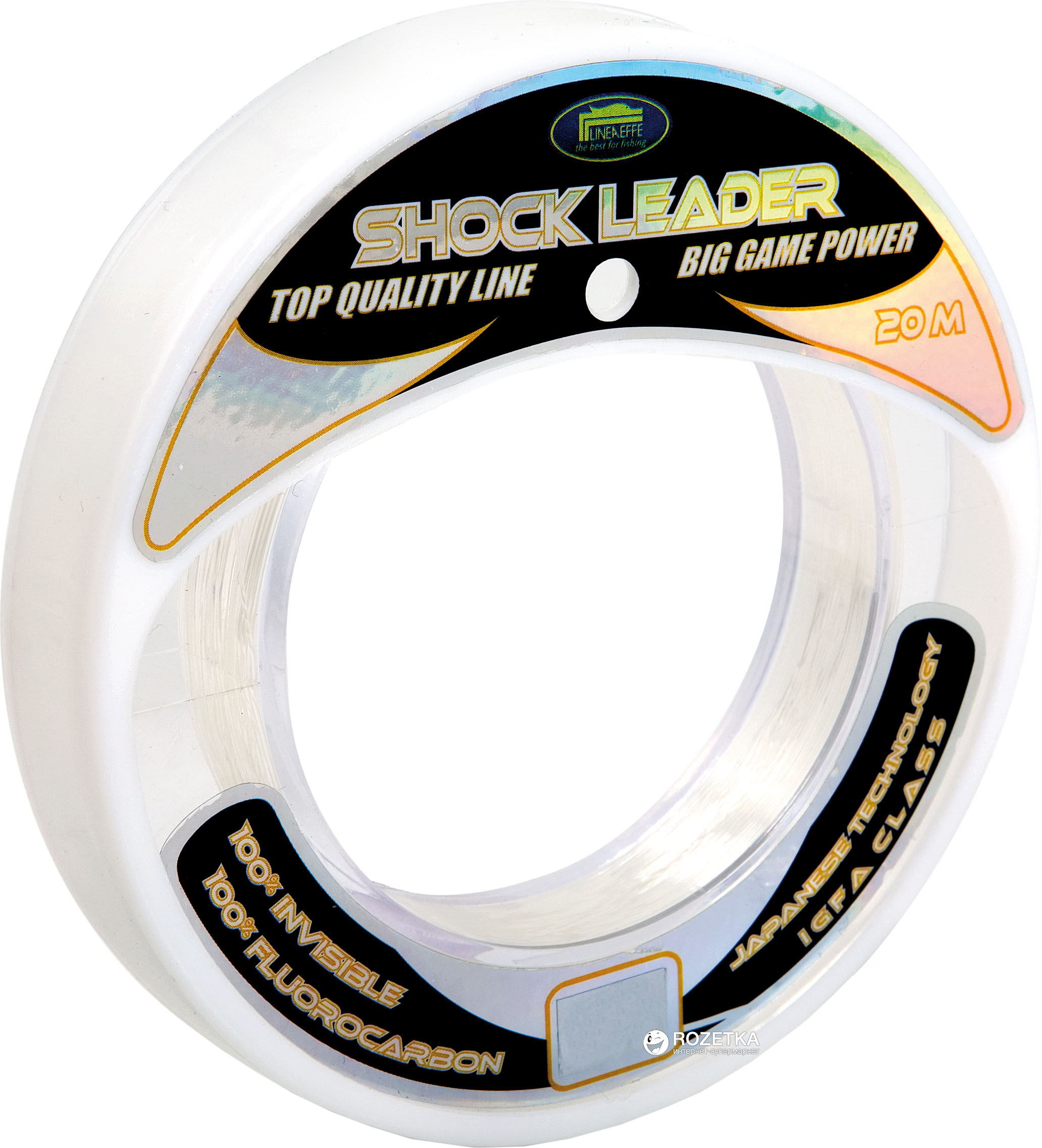 

Леска Lineaeffe Shock Leader Fluorocarbon 0.6 мм 20 м 40 кг (3200140)