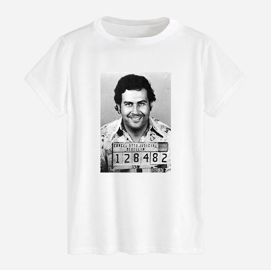 Акція на Футболка бавовняна довга чоловіча Likey Pablo Escobar M150-1734 XS Біла від Rozetka