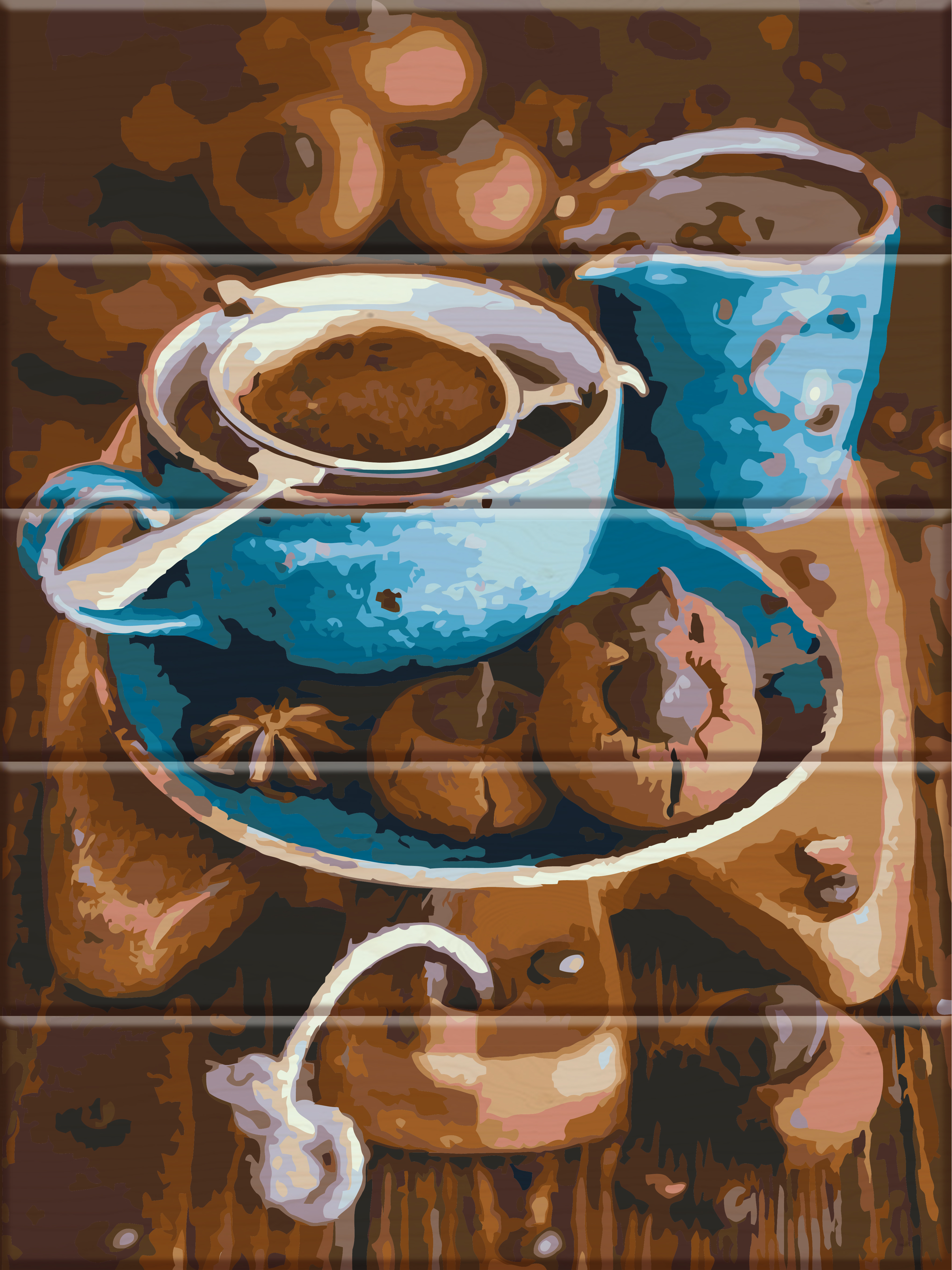 

Картина по номерам ArtStory Вкус кофе 40*30 см на дереве (в коробке) арт.ASW026