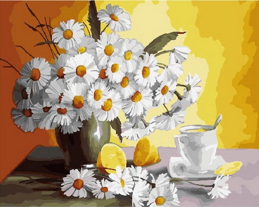 

Картина по номерам BrushMe БК Лимоны и ромашки 40*50 см (без коробки) арт.BK-GX29442