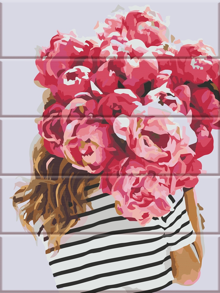 

Картина по номерам ArtStory Букет от любимого 40*30 см на дереве (в коробке) арт.ASW113