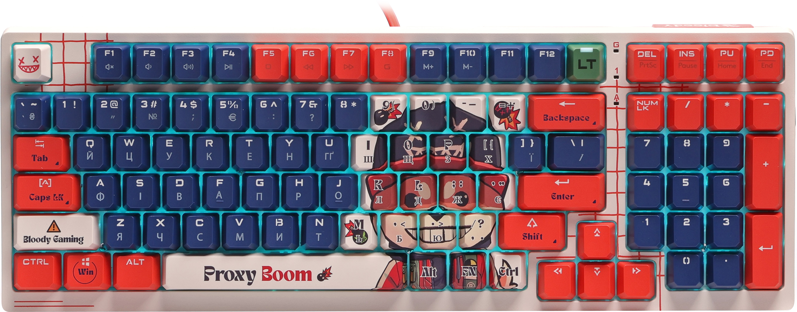 Клавиатура проводная A4Tech Bloody AT98 USB Proxy Boom