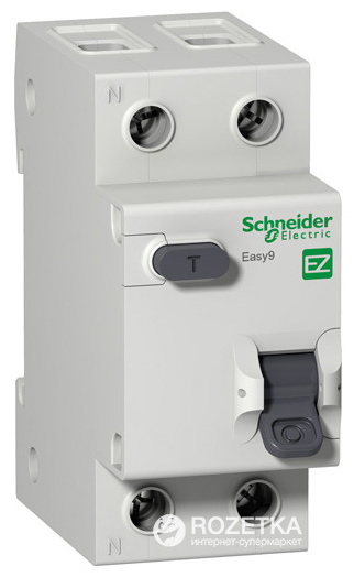 

Дифференціальний автомат Schneider Electric 1 P+N 10 А 30 мА тип АС EZ9