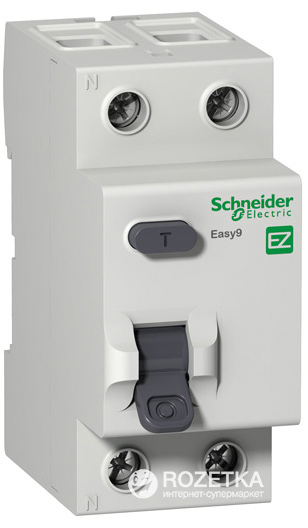 

Диференціальний вимикач с захистом по напр. 40А, 2Р, 300мА, А, Schneider Electric EZ9