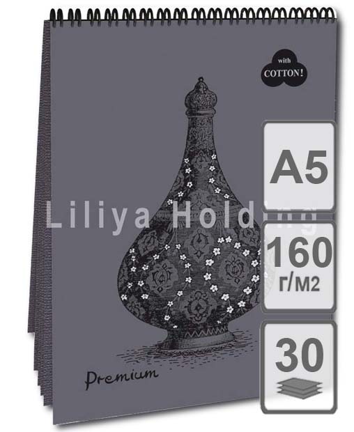 

Блокнот для пастели Лилия Холдинг Premium Pearl grey А5 160г 30л
